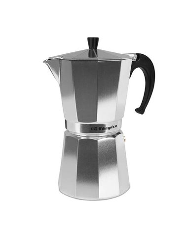 Orbegozo - Cafetière Italienne en Aluminium KF 1200 Prépare 12 Tasses de Café Poignée Ergonomique Aromatique et Exquise - Soupap