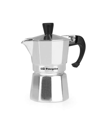 Orbegozo - Cafetière italienne compacte KF 100 - Délicieux café dans une tasse - Poignée ergonomique - Soupape de sécurité - Net