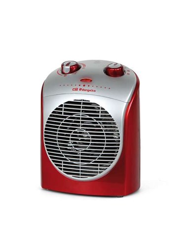 Orbegozo - Chauffage Confort FH 5026 Rouge - Puissance 2200 W - Protection contre la surchauffe - Fonction d'oscillation à 90° -