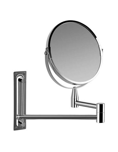 Orbegozo - Miroir cosmétique extensible ESP 4000 - Double face avec grossissement X5 - Finition chromée - Support mural inclus -