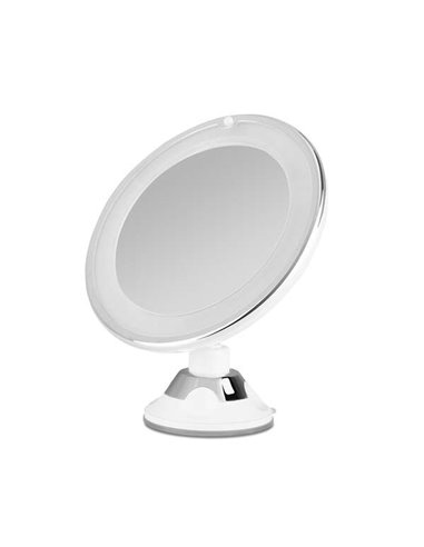 Orbegozo - Miroir cosmétique ESP 1010 avec lumière LED - Grossissement 10X - Ventouse réglable - Diamètre 17 cm - Lumière blanch