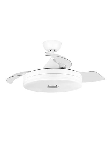 Orbegozo - Ventilateur de Plafond CPB 123105 avec Haut-Parleur Bluetooth - Puissant et Silencieux - Lumière LED - Fonction Réver