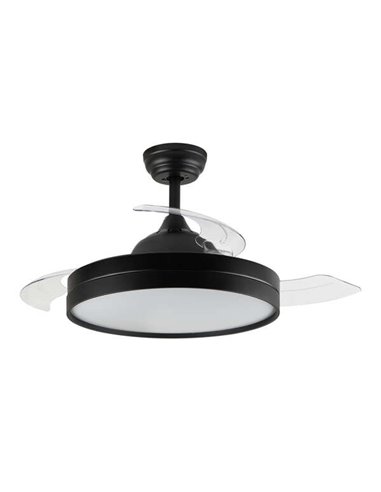 Orbegozo - Ventilateur de Plafond CP 137105 Elegance Efficace et Silencieux - Pales Rétractables - Moteur DC - Lumière LED - Tél