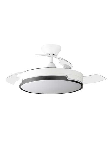 Orbegozo - Ventilateur de Plafond CP 134105 Elegance Efficace et Silencieux - Pales Rétractables - Moteur DC - Lumière LED - Tél