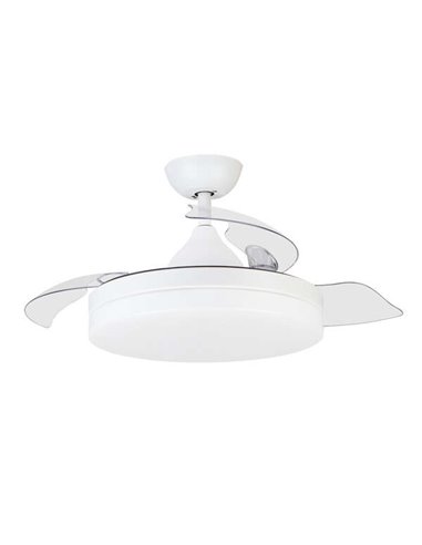 Orbegozo - Ventilateur de plafond CP 122105 Elegance - Moteur DC puissant - Pales rétractables - Lumière LED à intensité variabl