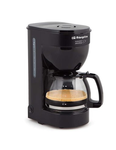 Orbegozo - Cafetière filtre noire CG 4014 - Profitez de 6 tasses de café chaud avec rapidité et commodité - Filtre permanent - V