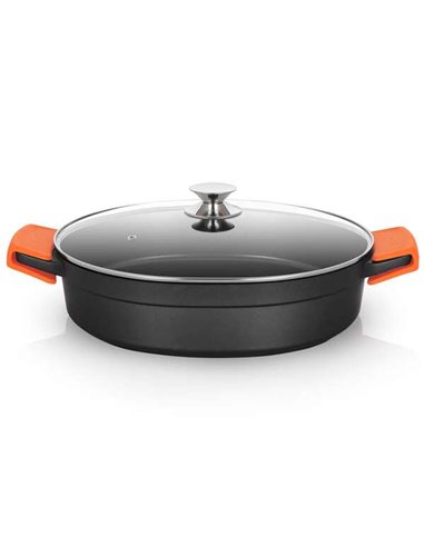 Orbegozo - Cocotte CDB 1036 en fonte d'aluminium - Polyvalence et sécurité en cuisine - Design ergonomique - Poignées en silicon