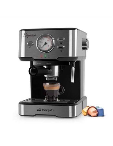 Orbegozo - Cafetière Espresso EX 5500 Orbegozo - - Café crémeux intense avec arôme de grains fraîchement moulus - Pression 20 ba