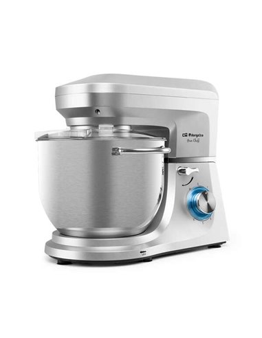 Orbegozo - Mixeur Multifonction AM 8000 - Moteur Puissant 1800W - Bol Inox 7L - 6 Vitesses + Pulse - Accessoires de Pétrissage -