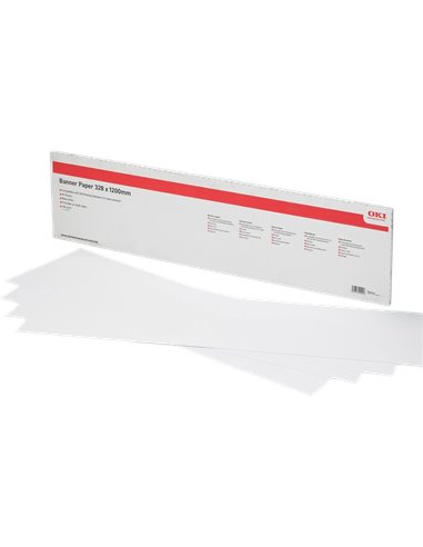 OKI - 09004452 Papier Standard M-B-165 Bannière 328 L - Finition Mat - 328x1200 mm - 165 g/m² - 40 feuilles