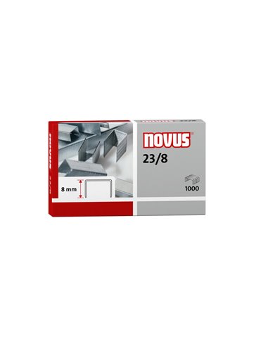 Novus - 23/8 Super Boîte de 1000 Agrafes 23/8 galvanisées pour agrafeuses épaisses