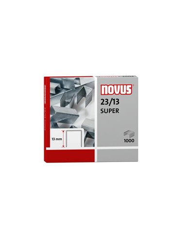 Novus - 23/13 Super Boite de 1000 Agrafes 23/13 galvanisées pour agrafeuses épaisses