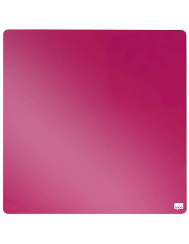 Nobo - Tile Mini Tableau Blanc Magnétique 360x360mm - Sans Cadre - Blocs et Aimants Inclus - Design Créatif et Coloré - Fuchsia