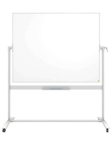 Nobo - Tableau blanc mobile classique en émail - 1500 x 1200 mm - Design pointeur - Couleur blanche