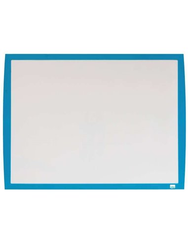 Nobo - Petit tableau blanc magnétique 585x430 - Cadre aux couleurs vives - Accessoires pour tableau blanc assortis - Bleu