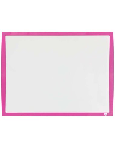 Nobo - Petit Tableau Blanc Magnétique 585x430 - Couleurs Vives - Accessoires Inclus - Fuchsia