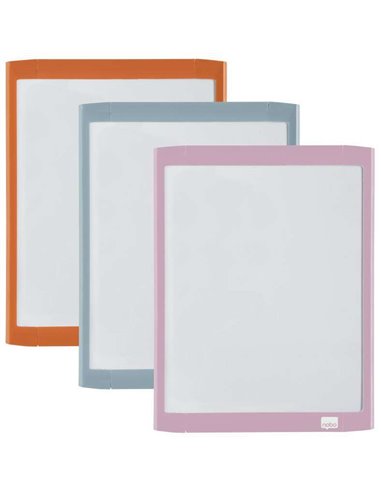 Nobo - Mini Tableau Blanc Magnétique avec Cadre Coloré 216x280mm - Différentes Couleurs - Marqueur et Gomme Inclus - Patins Adhé