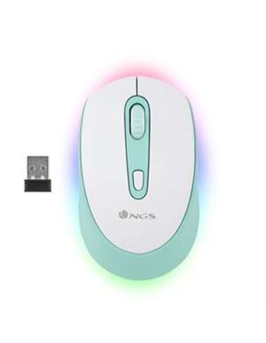 NGS - Souris Bluetooth USB Sans Fil Smogmint-RB 2400dpi - Éclairage LED RGB - 3 Boutons - Utilisation Ambidextre