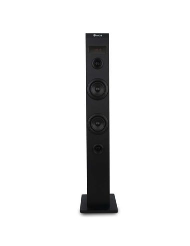 NGS - Sky Charm Bluetooth Sound Tower 50W - USB, Radio FM, Aux In et Entrée TV Optique - Écran LED - Boîtier en Bois - Couleur N