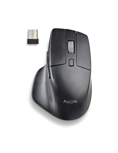 NGS - Souris sans fil Hit-Rb 1600dpi - Connexions 2,4 GHz + Bluetooth 3.0 + Bluetooth 5.0 - 5 Boutons - Utilisation droitier - C