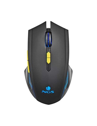 NGS - Souris de jeu sans fil GMX-200 - 3200 dpi - 7 boutons - Lumières LED - Couleur noire