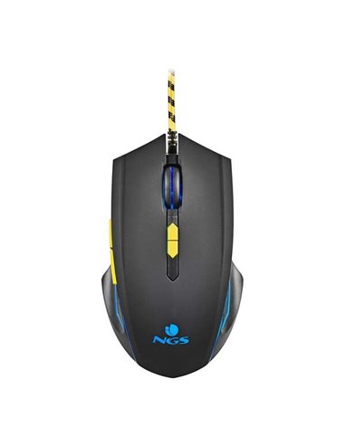 NGS - Souris Gaming Filaire GMX-123 - 800/1200/2400/3200dpi - Lumière LED - 6 Boutons - Câble 1,8m - Couleur Noir