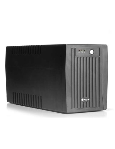 NGS - Fortress 2000 V2 SAI 1500VA UPS 900W - Technologie Off Line - Fonction AVR - 4x Schukos - Protection contre les surcharges