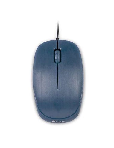 NGS - Souris USB Flame 1000dpi - 3 Boutons - Utilisation Ambidextre - Couleur Bleu