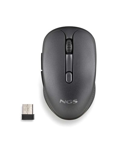 NGS - Souris sans fil USB Evo Rust Black 1600dpi - 5 boutons - Rechargeable - Utilisation droitier