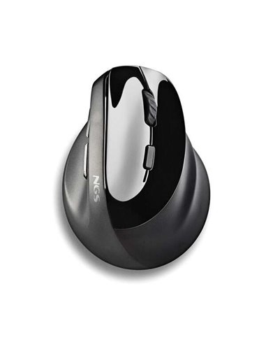 NGS - Souris verticale ergonomique sans fil Evo Moksha USB 2400dpi - 5 boutons - Touches silencieuses - Couleur noire