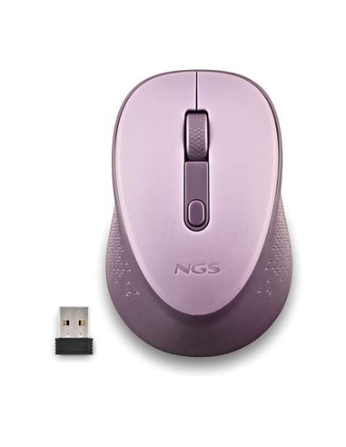 NGS - Souris USB sans fil Dew Lilac 1600dpi - 3 boutons - Utilisation droitier - Couleur Lilas