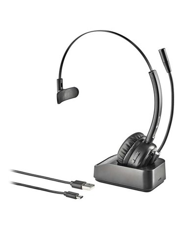 NGS - Casque Buzz Blab avec Microphone Bluetooth 5.0 + Base de Charge - Autonomie jusqu'à 16 heures - Microphone Pliable - Arcea