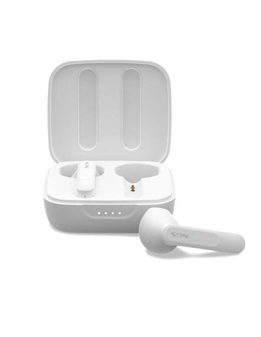 NGS - Écouteurs intra-auriculaires Bluetooth 5.3 TWS Artica Move White - Mains libres - Assistant vocal - Autonomie jusqu'à 7h -