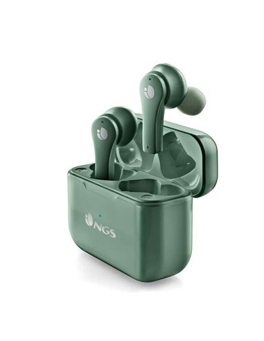 NGS - Écouteurs intra-auriculaires Bluetooth 5.1 TWS Artica Bloom Green - Mains libres - Assistant vocal - Autonomie jusqu'à 7h 