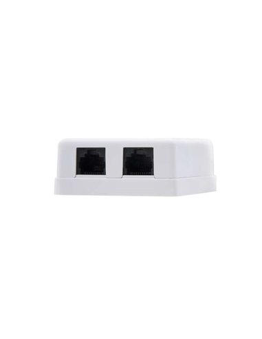 Nanocable - Rosace de surface RJ45 Cat.6 UTP 2 prises