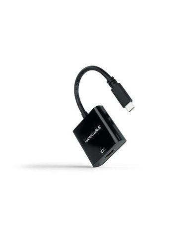 Nanocable - Convertisseur USB-C vers HDMI 4K - 15 cm - Noir