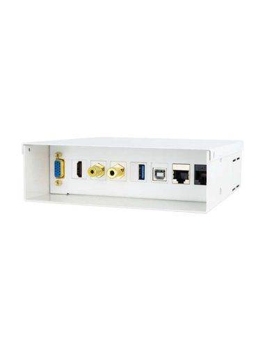 Nanocable - Boîtier de connexion mural multimédia VGA, HDMI, Jack3.5, RCA, USB 2.0 B, USB 3.0, 2x RJ-45