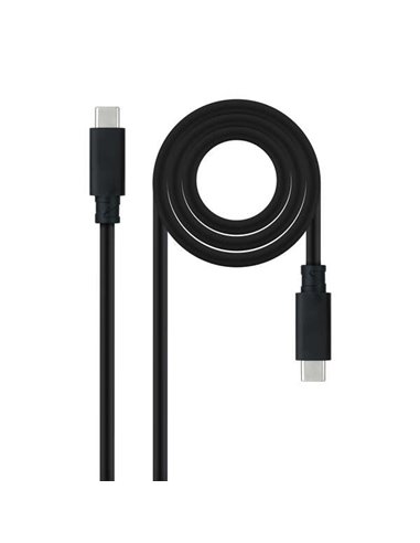 Nanocable - Câble USB 3.1 Gen2 5A USB-C/M-USB-C/M 2m - Noir