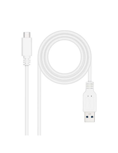 Nanocable - Câble USB 3.1 Gen2 10 Gbit/s 3A USB-C/M-A/M - 1,5 m - Blanc