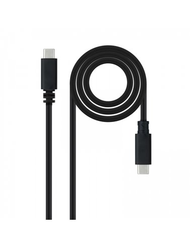 Nanocable - Câble USB 2.0 3A - Type USB-C/M-USB-C/M - 1,5m - Couleur Noir