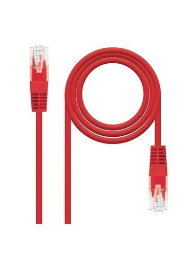 Nanocable - Câble réseau RJ45 CAT.6 UTP AWG24 Patch Cord - 30 cm - Couleur Rouge