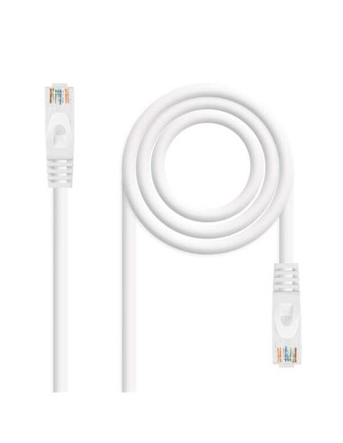 Nanocable - Cordon de brassage pour câble réseau LSZH Cat.6A UTP AWG24 30 cm - Couleur blanche