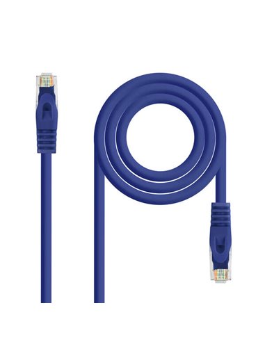 Nanocable - Cordon de brassage pour câble réseau LSZH Cat.6A UTP AWG24 30 cm - Couleur Bleu