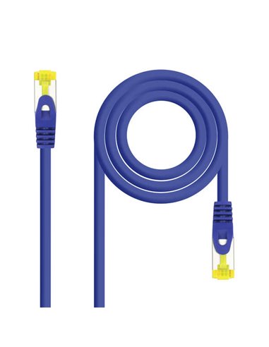 Nanocable - Câble de cordon de brassage SFTP LSZH Cat.6A AWG26 30 cm - Couleur bleue