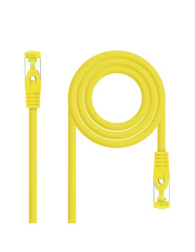 Nanocable - Câble réseau LSZH Cat.6A SFTP AWG26 Patch Cord 30 cm - Couleur jaune