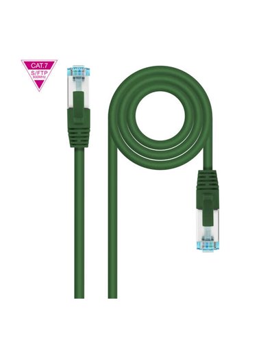 Nanocable - Câble réseau Cat.7 LSZH SFTP PIMF AWG26 50 cm - Couleur verte