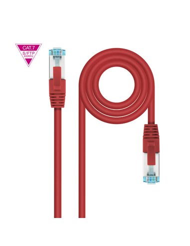 Nanocable - Câble réseau Cat.7 LSZH SFTP PIMF AWG26 50 cm - Couleur rouge