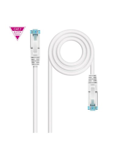 Nanocable - Câble réseau Cat.7 LSZH SFTP PIMF AWG26 50 cm - Couleur blanche