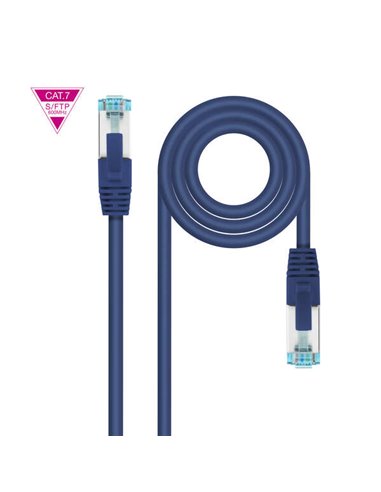 Nanocable - Câble réseau Cat.7 LSZH SFTP PIMF AWG26 50 cm - Couleur bleue