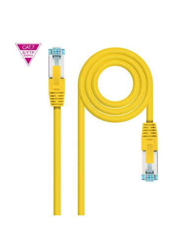 Nanocable - Câble réseau Cat.7 LSZH SFTP PIMF AWG26 50 cm - Couleur jaune